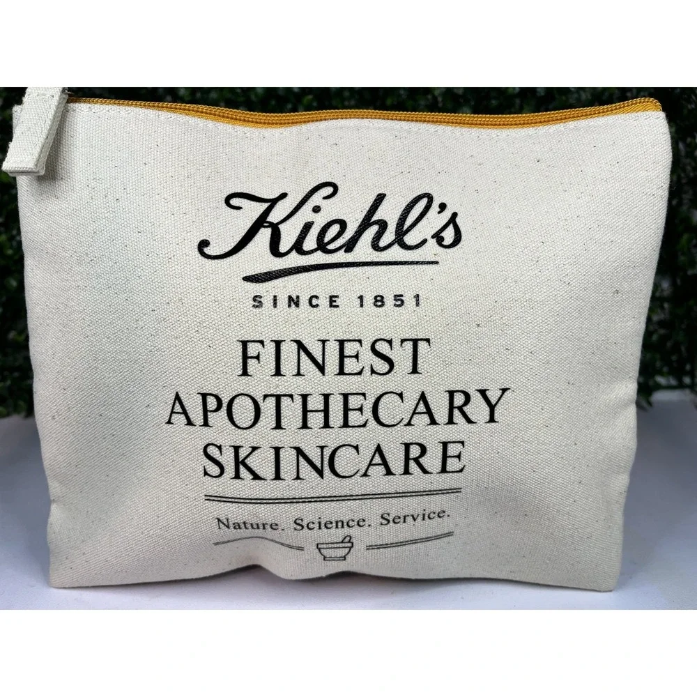 Kiehl's Vintage  Cosmetic Makeup Bag Appr. Size: 10